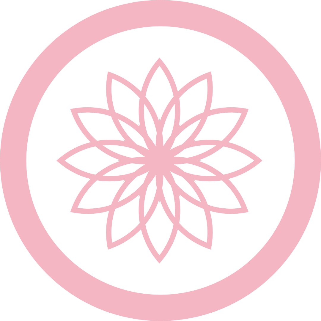 Icono decorativo de flor rosada